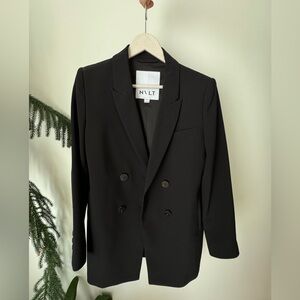 Women's NVLT Black Double-Breasted Blazer
